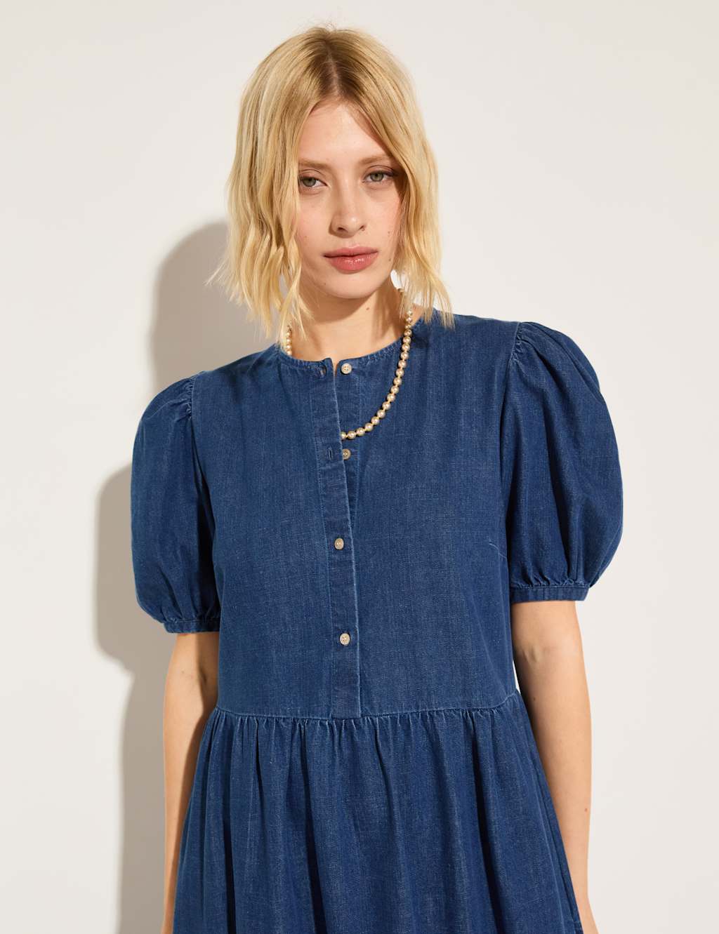 Denim Midi Smock Dress 5 of 6