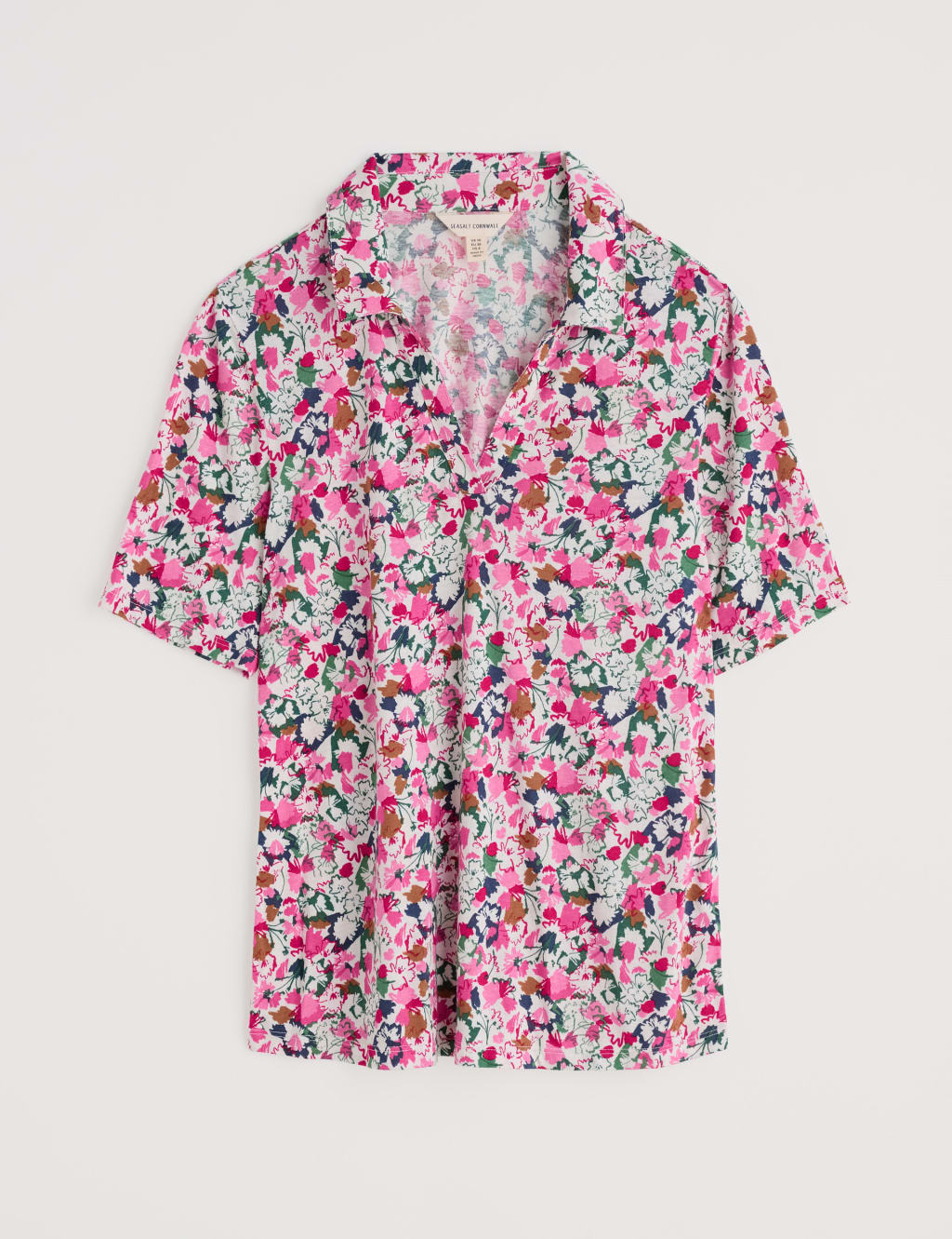Cotton Modal Floral Relaxed Popover Blouse 2 of 4