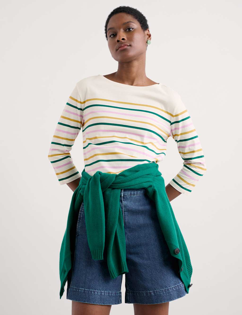 Pure Cotton Striped Top 3 of 4