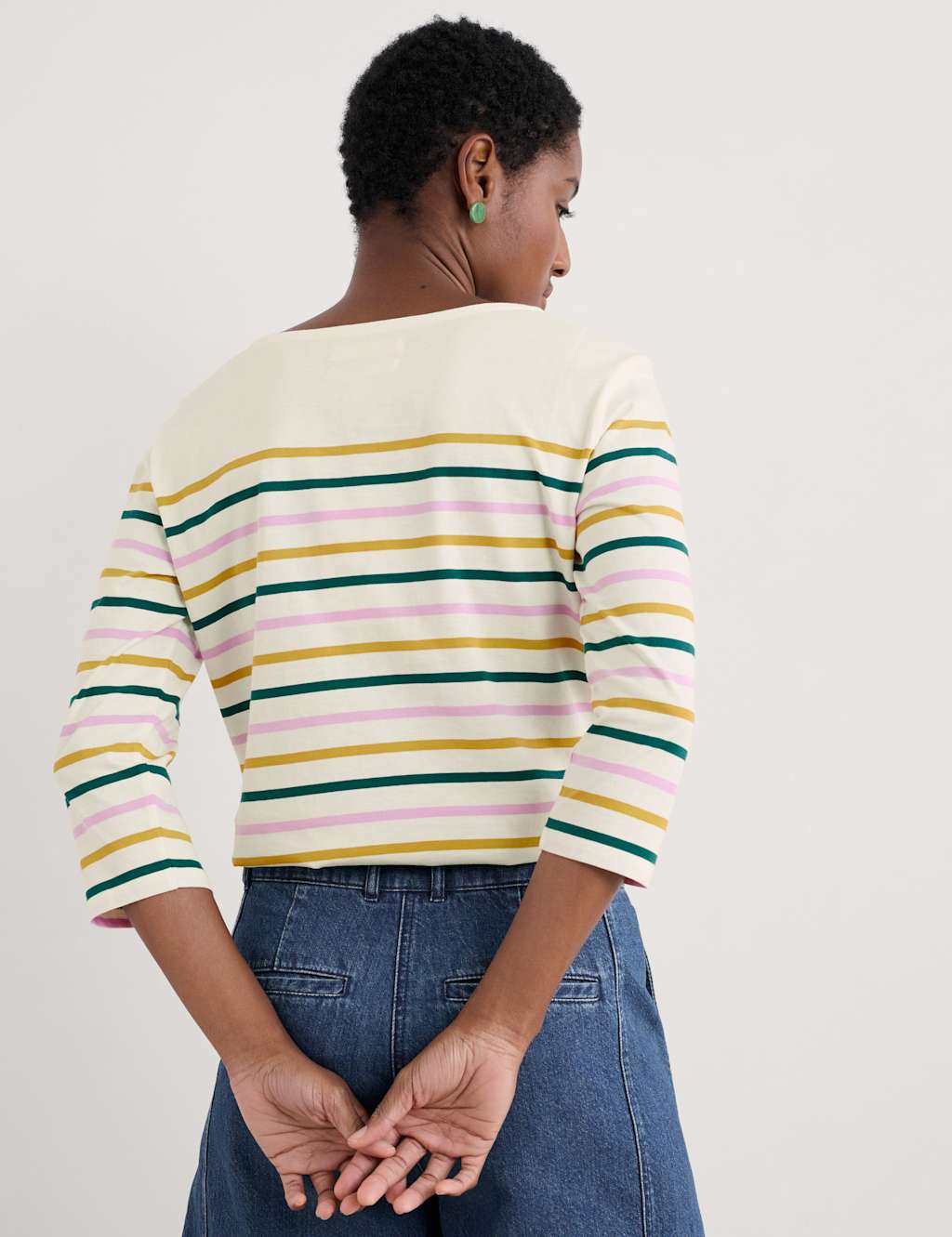 Pure Cotton Striped Top 4 of 4