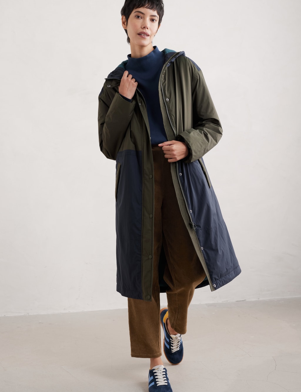 Hooded Longline Parka Coat