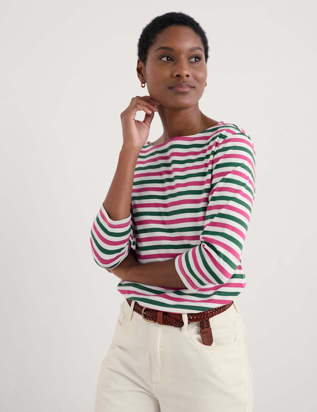 Pure Cotton Striped Top 4 of 4