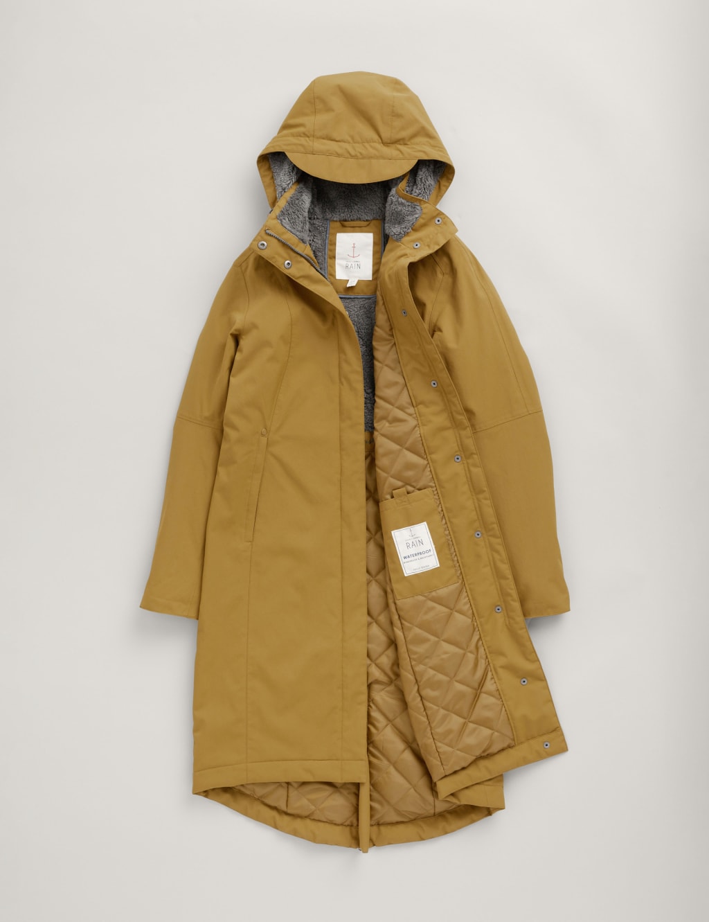 Waterproof Hooded Longline Parka Seasalt Cornwall M S