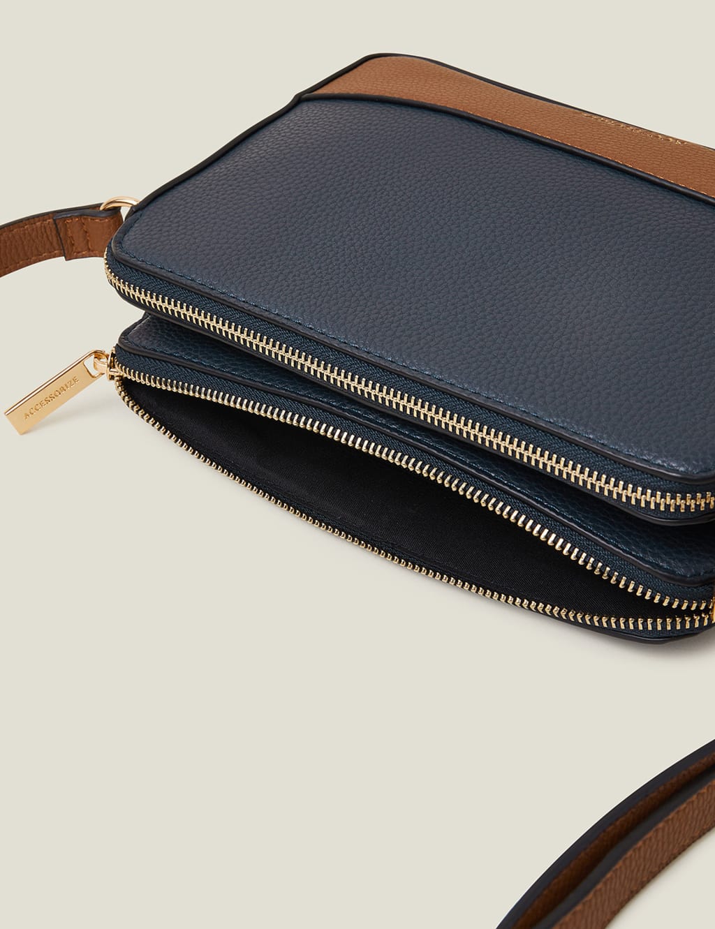 Faux Leather Colour Block Cross Body Bag 4 of 4