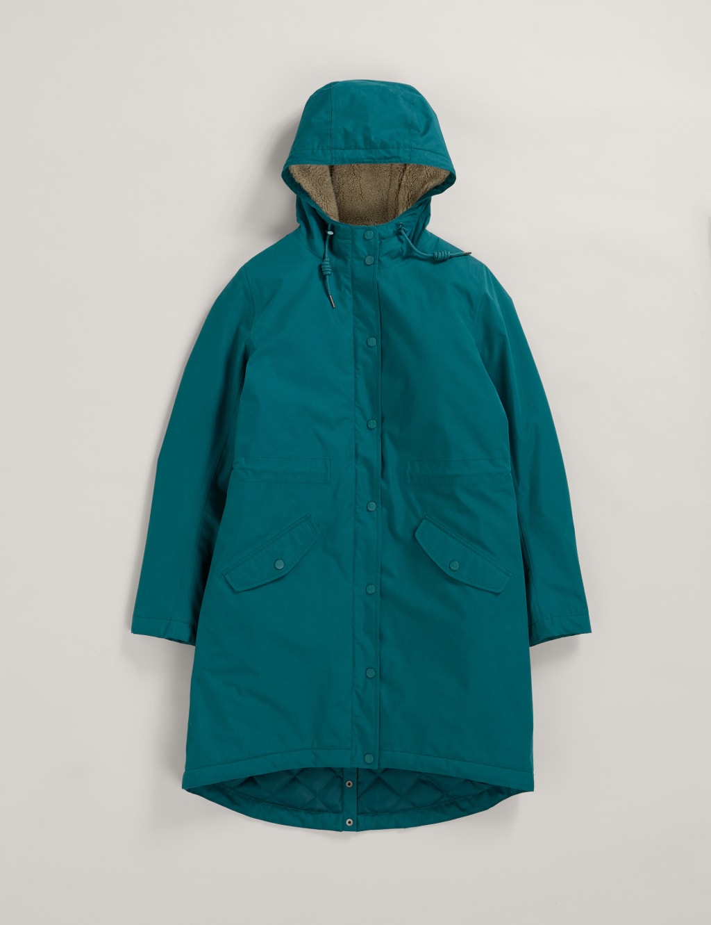 Cotton Rich Waterproof Hooded Longline Jacket Seasalt Cornwall M S