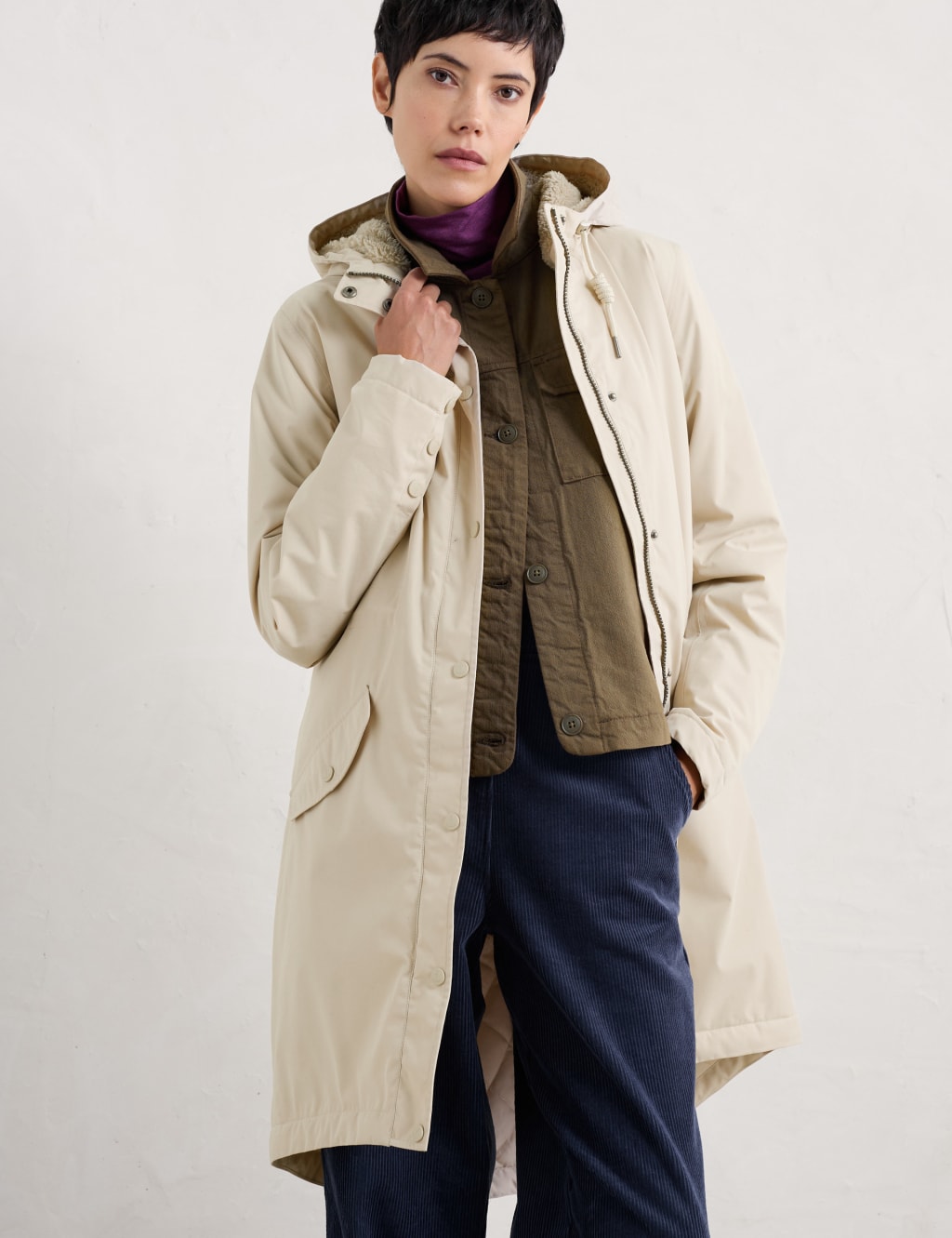Hooded cotton jacket online