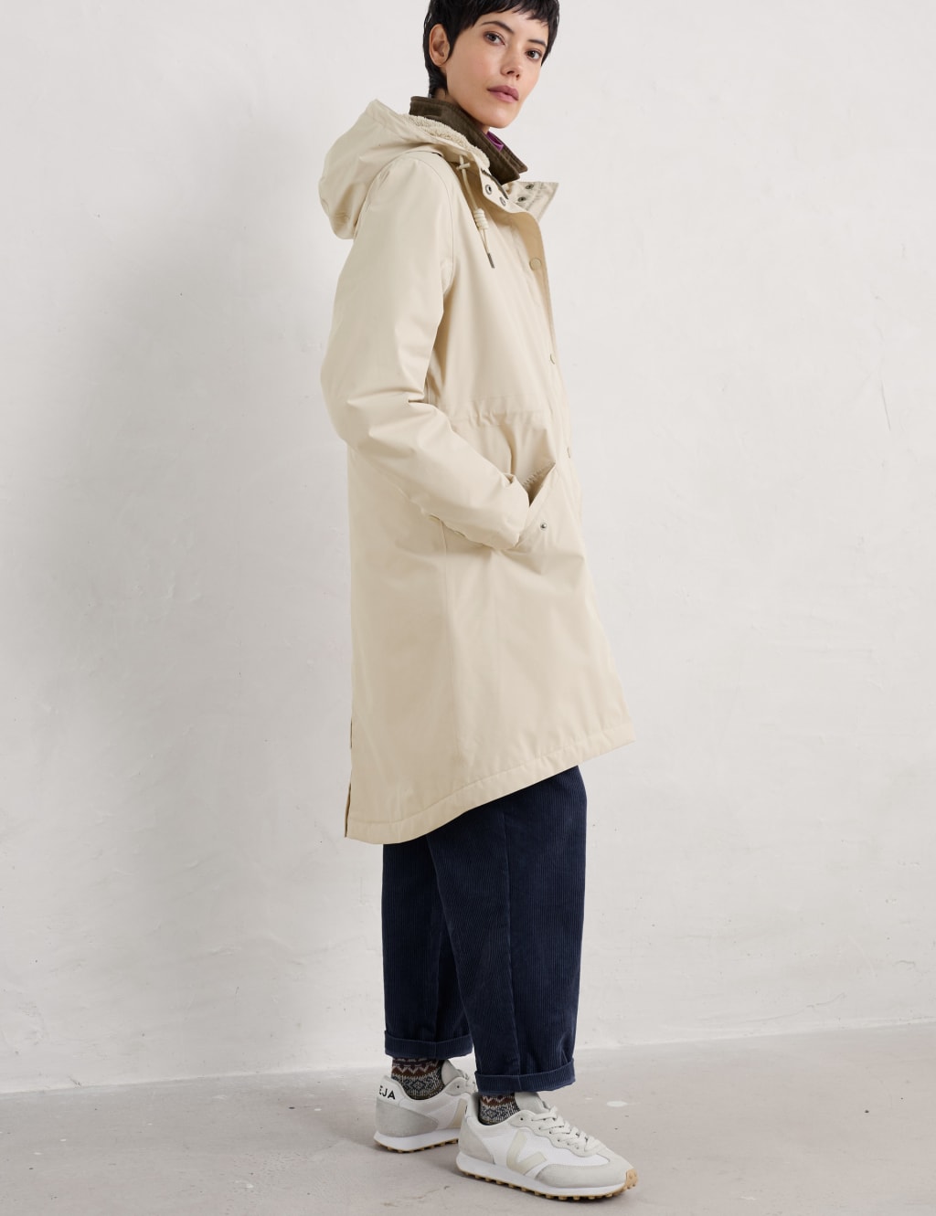 Cotton Rich Waterproof Hooded Longline Jacket 4 of 5