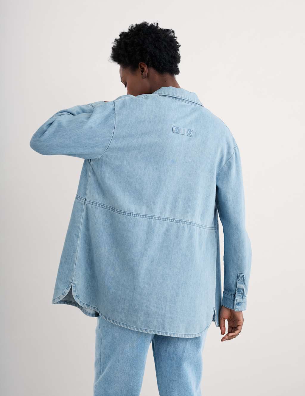 Tencel Rich Denim Longline Shirt 4 of 4