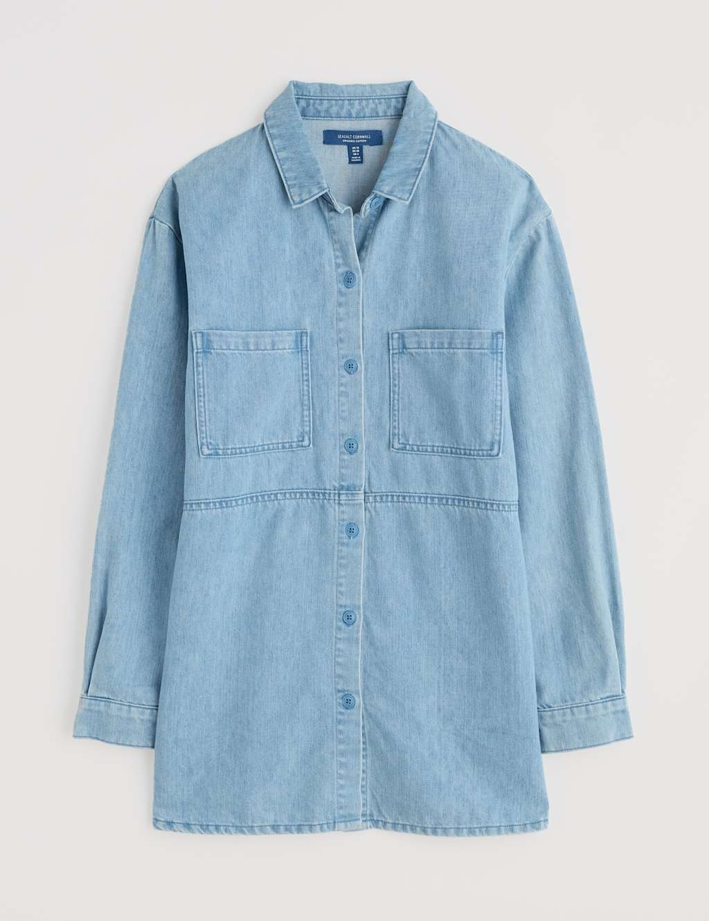 Tencel Rich Denim Longline Shirt 2 of 4