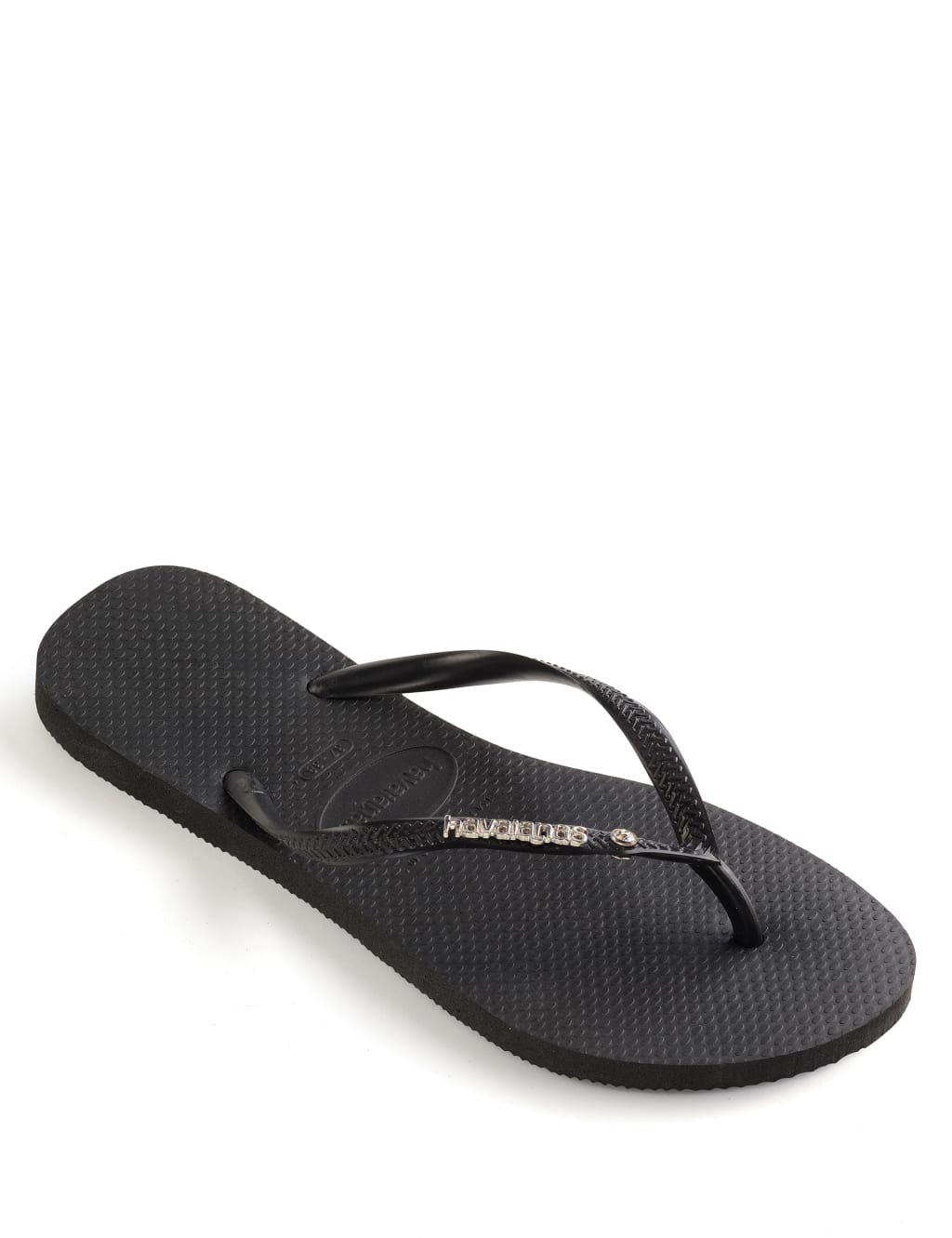 Slim Crystal Flip Flops 1 of 5