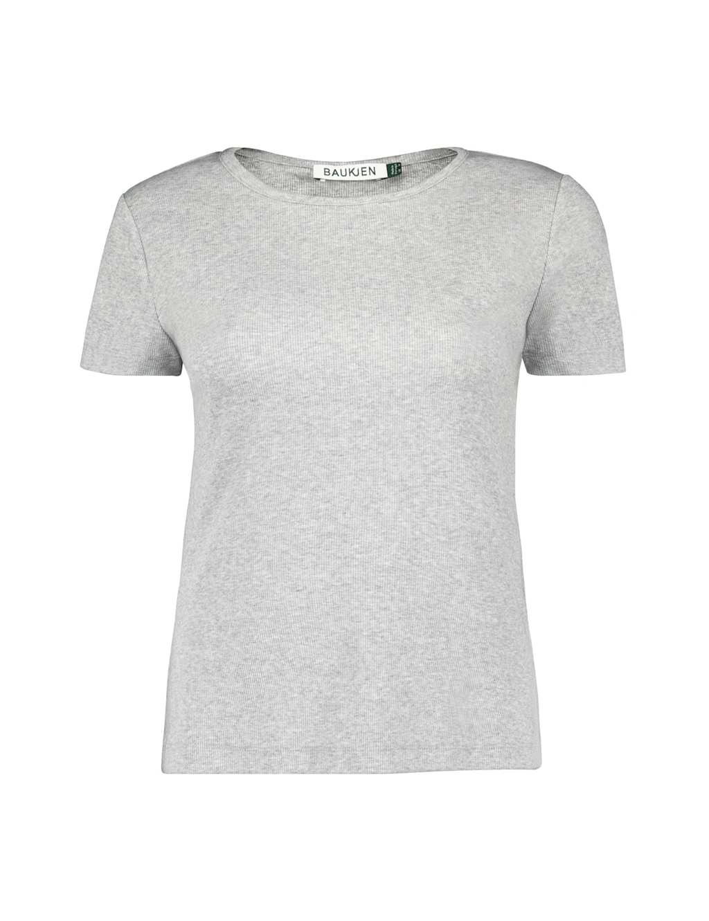 Cotton Blend Ribbed Fitted T-Shirt 2 of 3