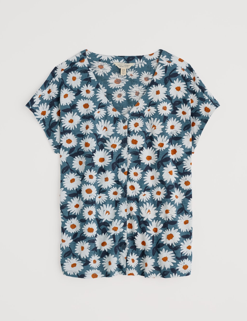 Pure Cotton Floral V-Neck Top 2 of 4
