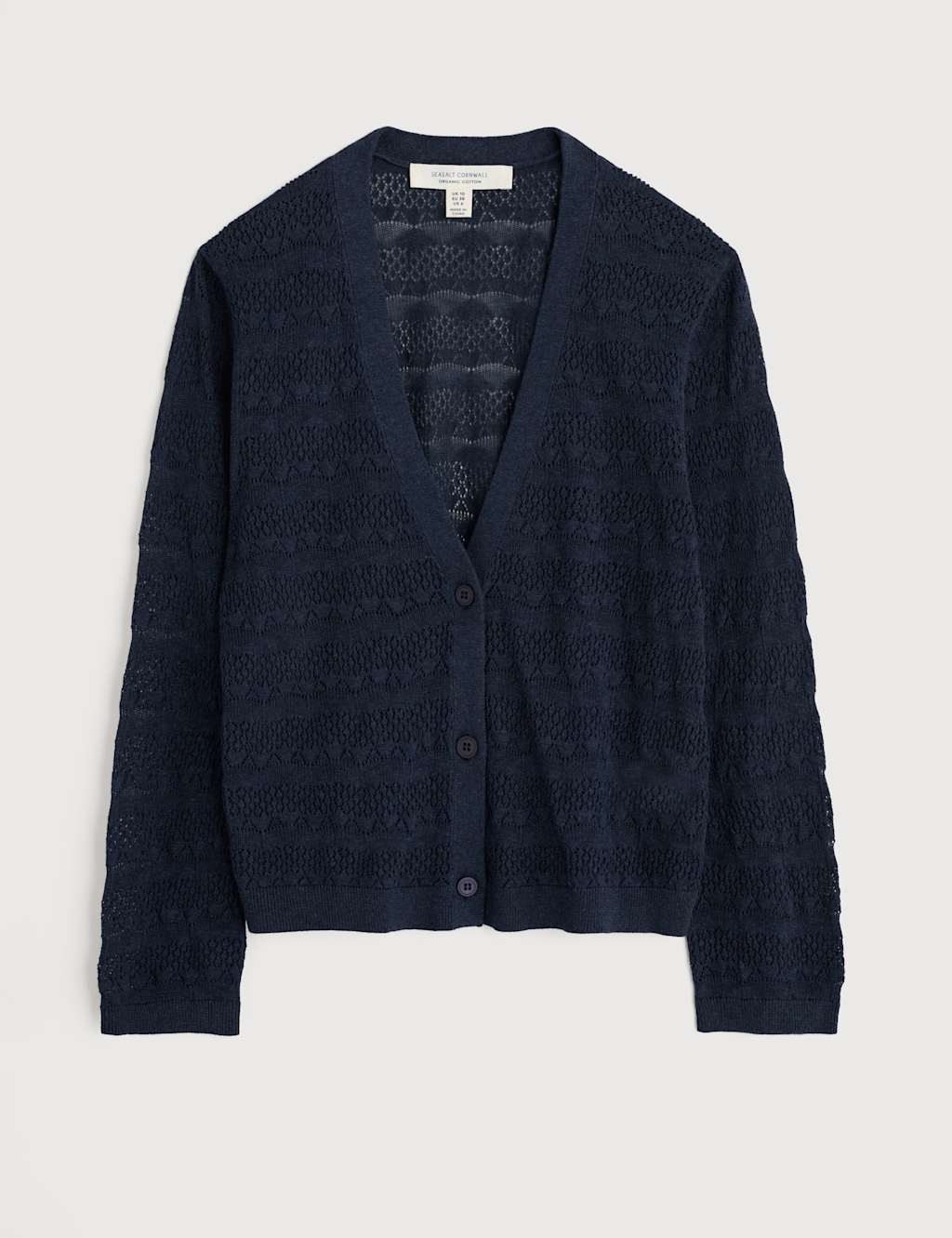 Pure Cotton Textured V-Neck Cardigan 2 of 4