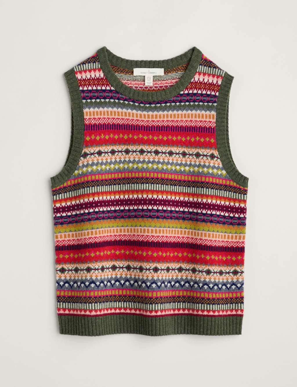 Merino Wool Rich Fair Isle Knitted Vest | Seasalt Cornwall | M&S