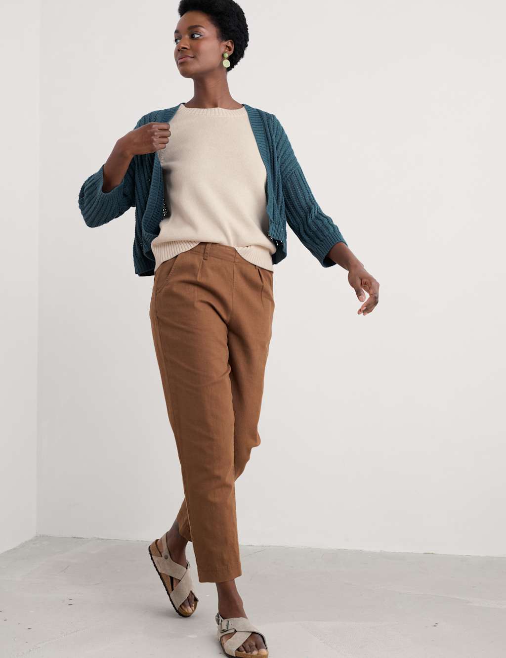 Pure Cotton Ribbed Edge to Edge Cardigan 3 of 4