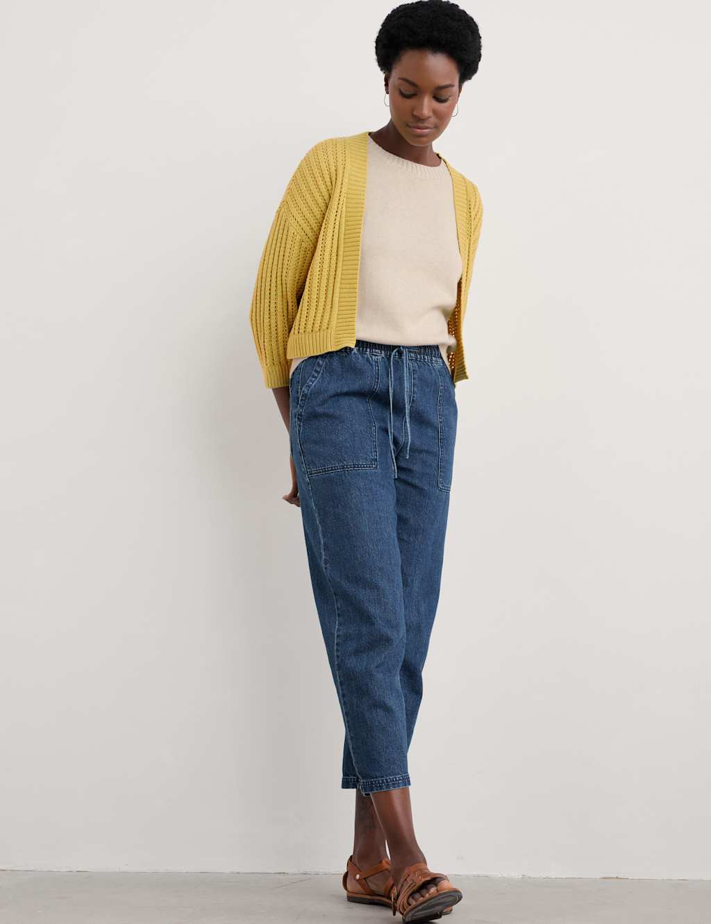 Pure Cotton Ribbed Edge to Edge Cardigan 4 of 4