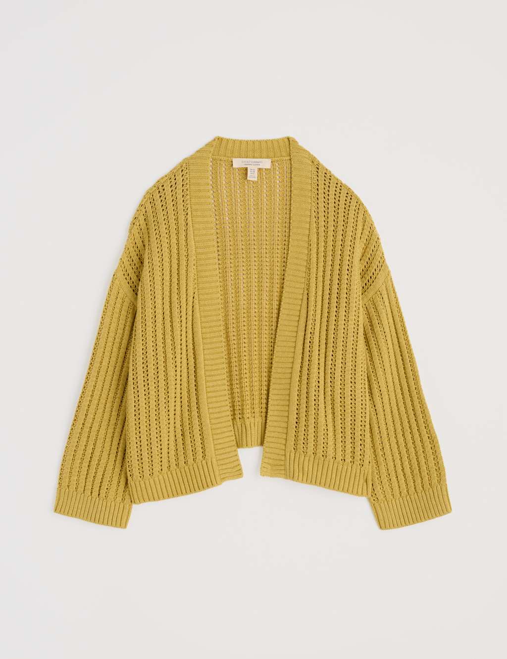 Pure Cotton Ribbed Edge to Edge Cardigan 2 of 4