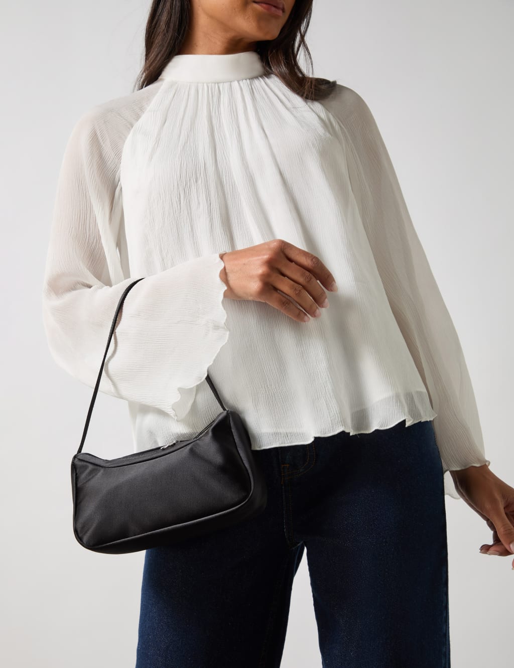 High Neck Relaxed Blouse 3 of 4
