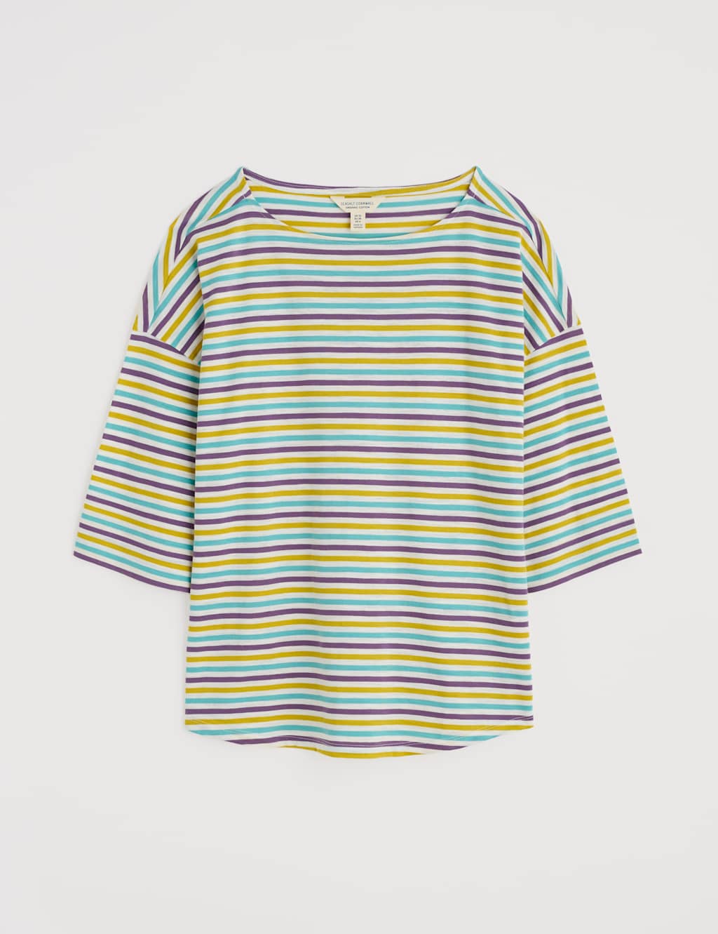 Pure Cotton Striped Slash Neck Top 2 of 4