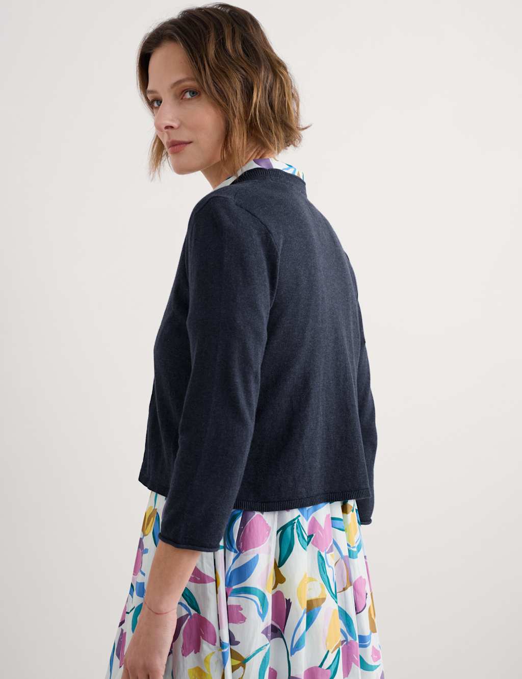 Pure Cotton Edge to Edge Cardigan 4 of 4