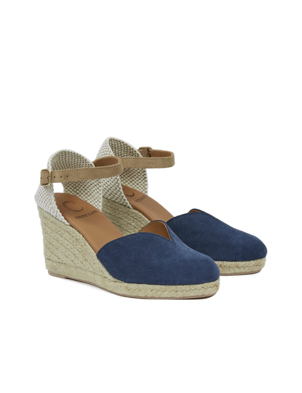 Suede Ankle Strap Wedge Espadrilles 3 of 6