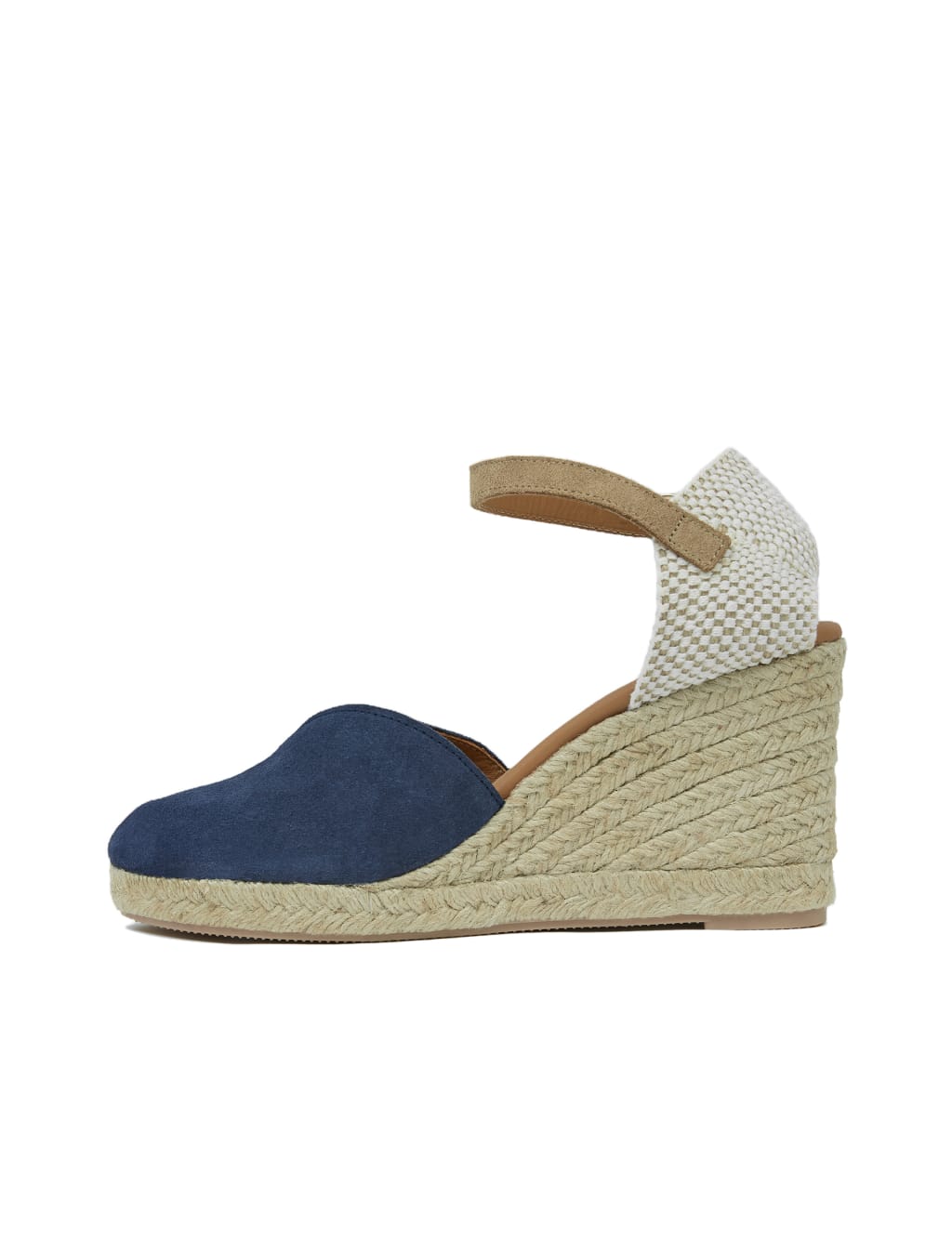 Suede Ankle Strap Wedge Espadrilles 2 of 6