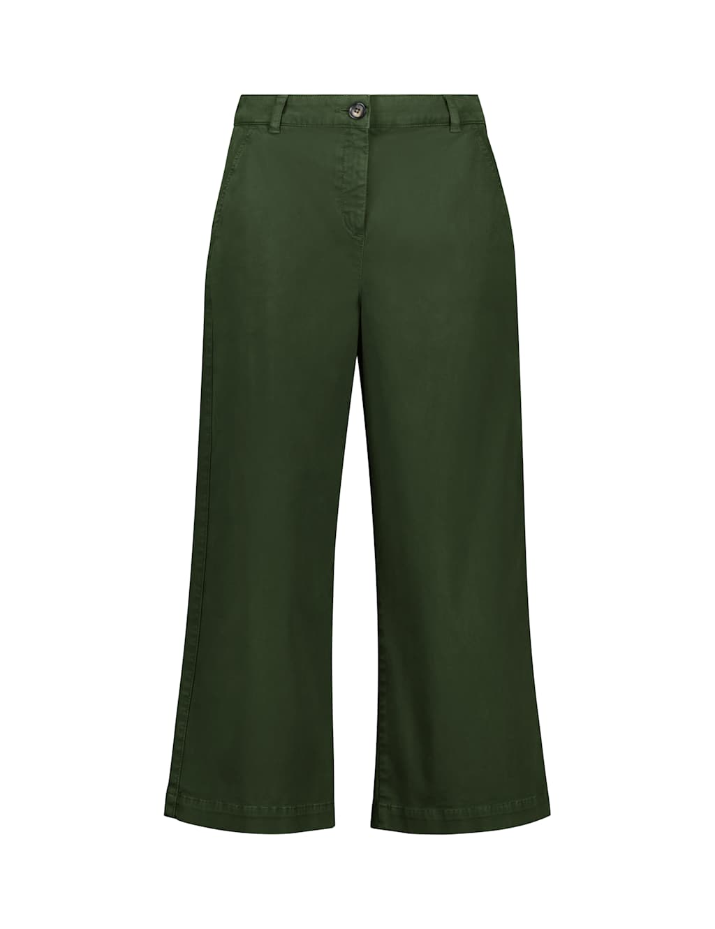 Cotton Rich Wide Leg Cropped Trousers 2 of 5