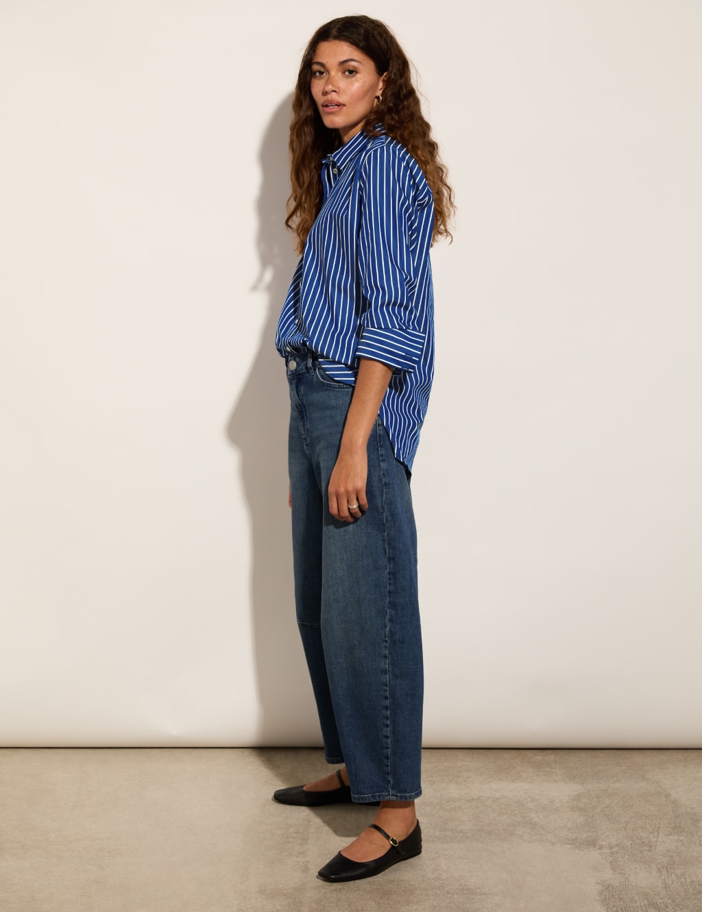 Pure Cotton Striped Collared Relaxed Shirt 4 of 4