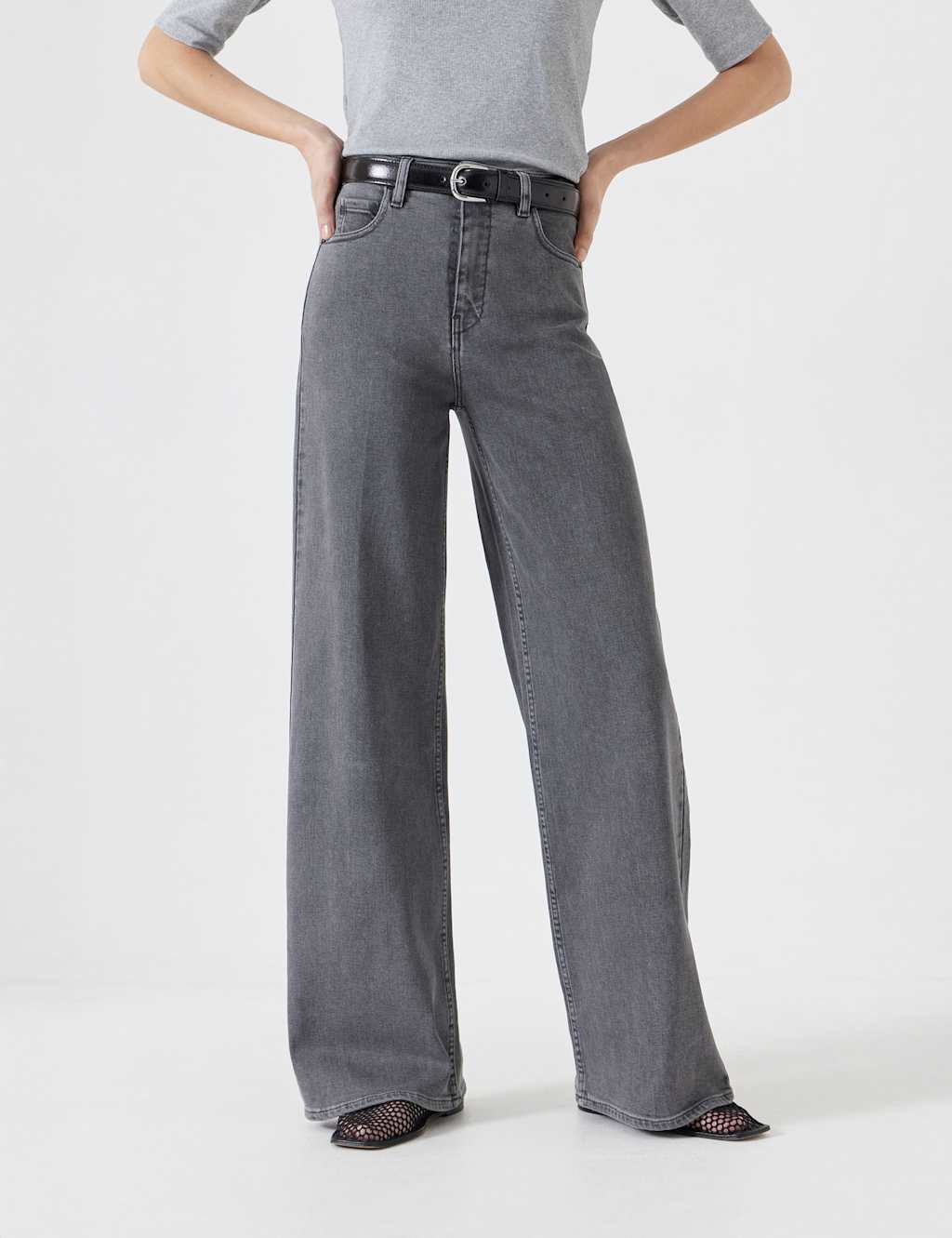 High Waisted Wide Leg Jeans 4 of 5