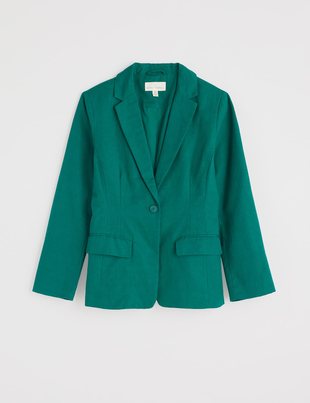 Linen Blend Tailored Single Breasted Blazer 2 of 4