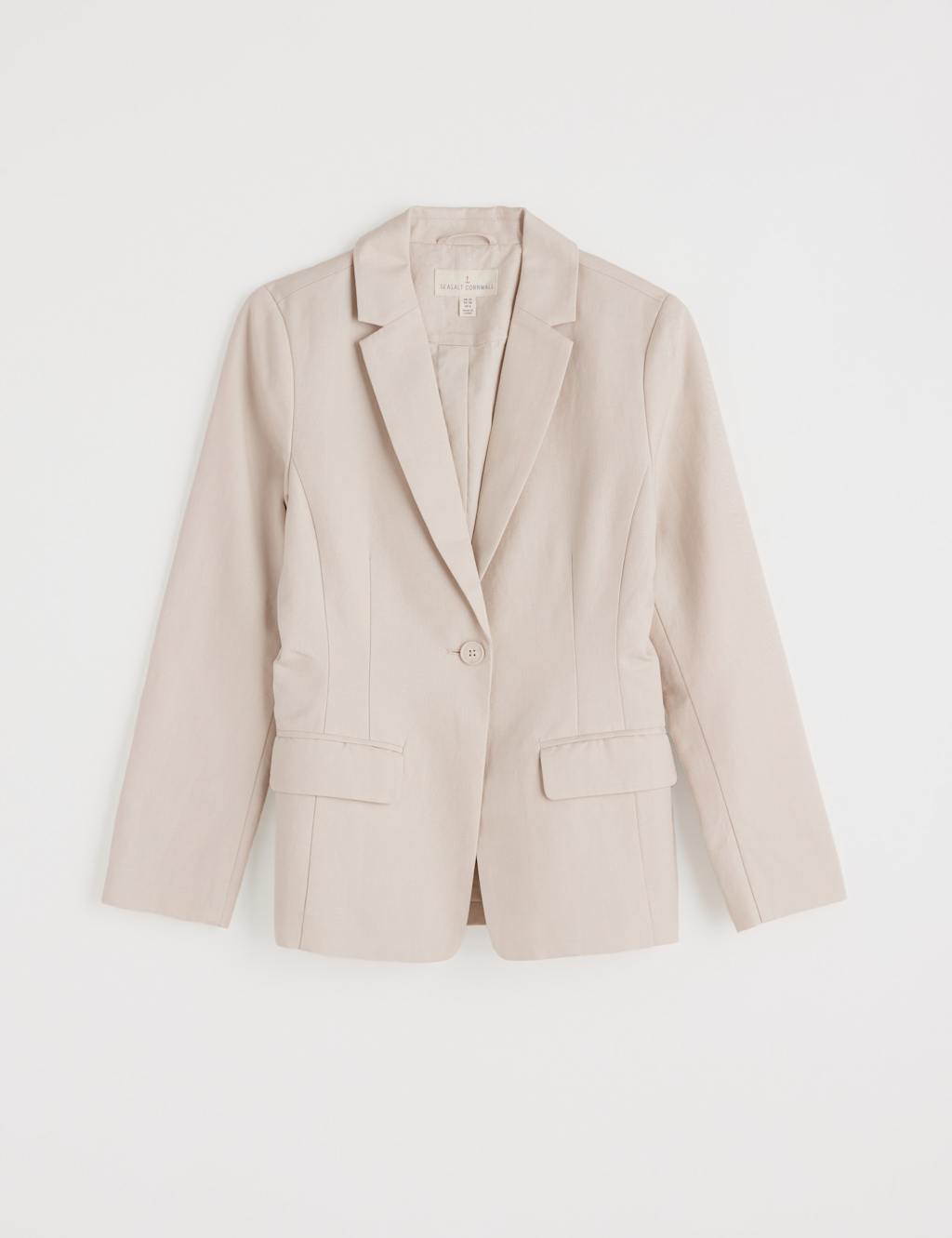 Linen Blend Tailored Single Breasted Blazer 2 of 4