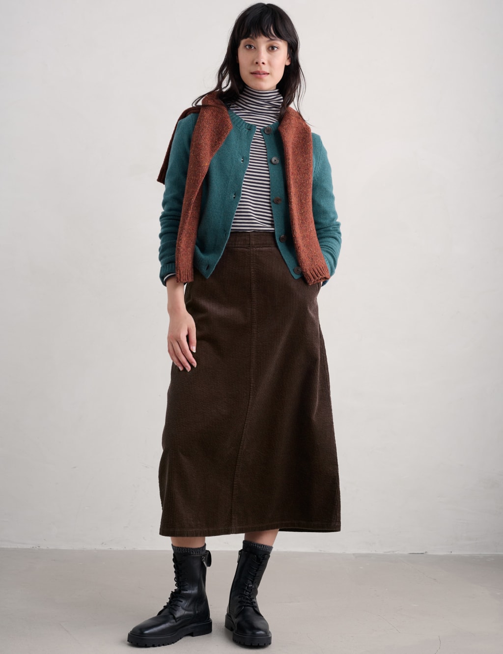 Merino Wool Rich Crew Neck Cardigan 3 of 4