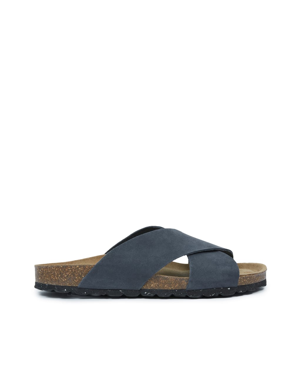 Leather Crossover Flat Sliders