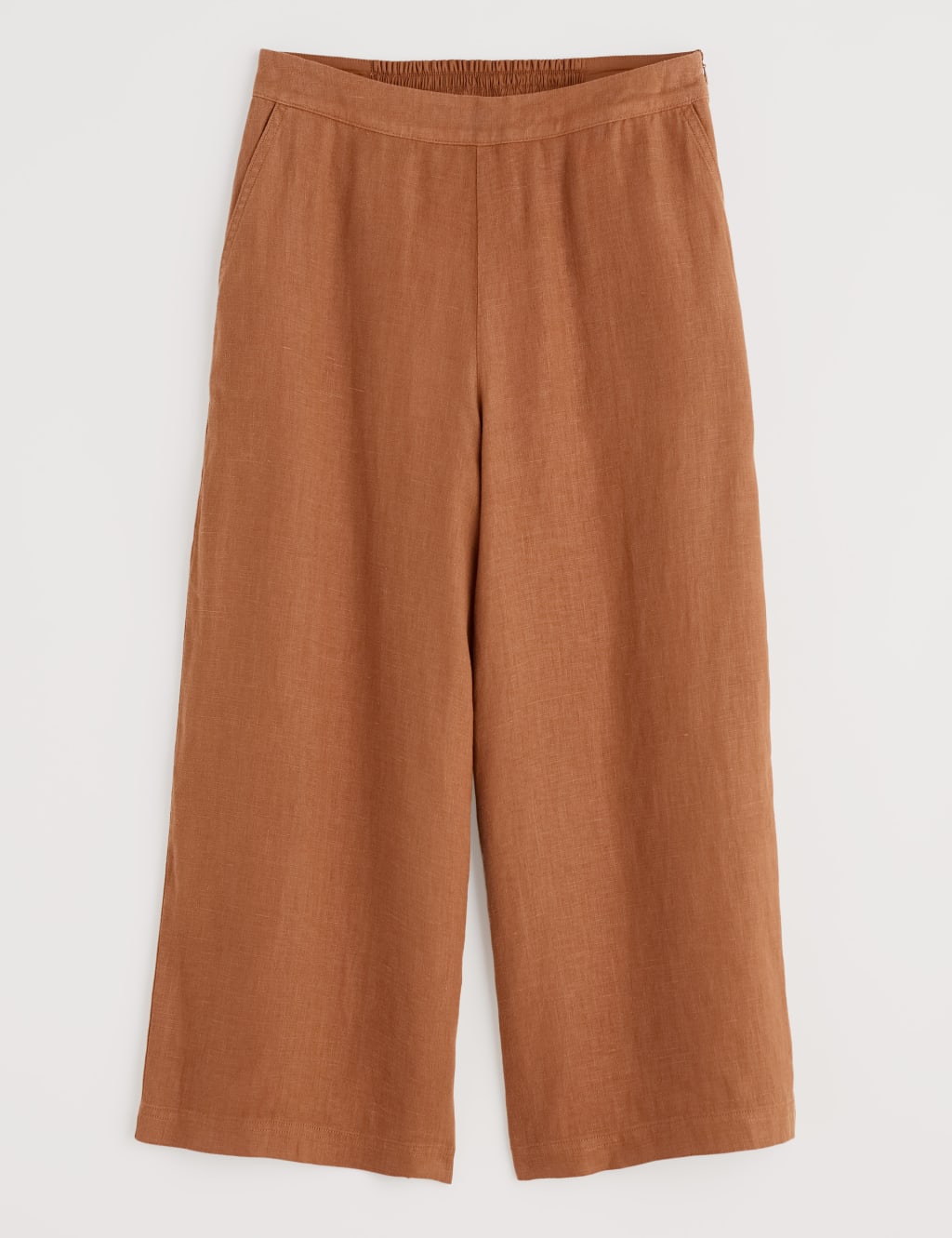 Pure Linen Side Zip Wide Leg Culottes 2 of 4