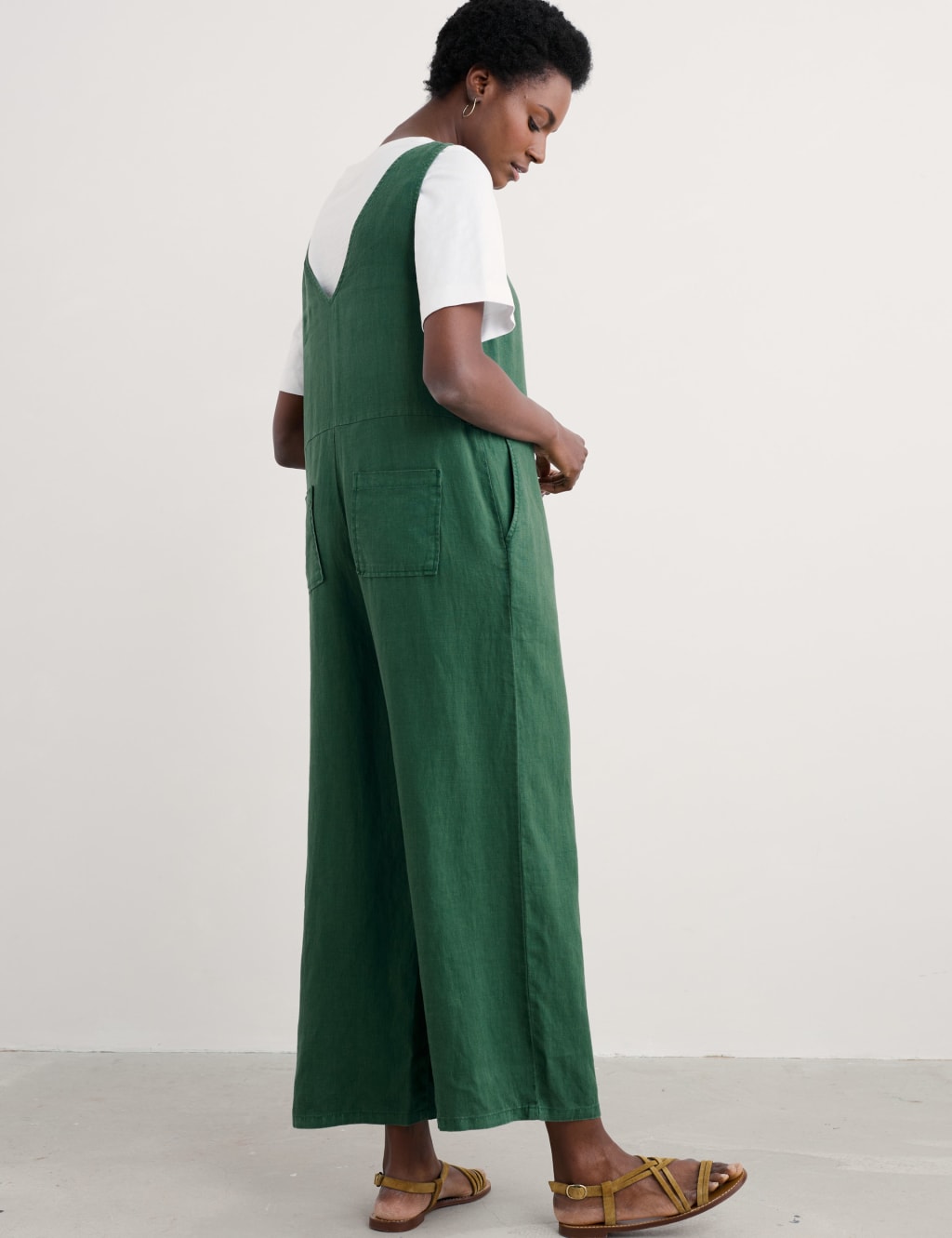 Pure Linen Sleeveless Jumpsuit 4 of 5