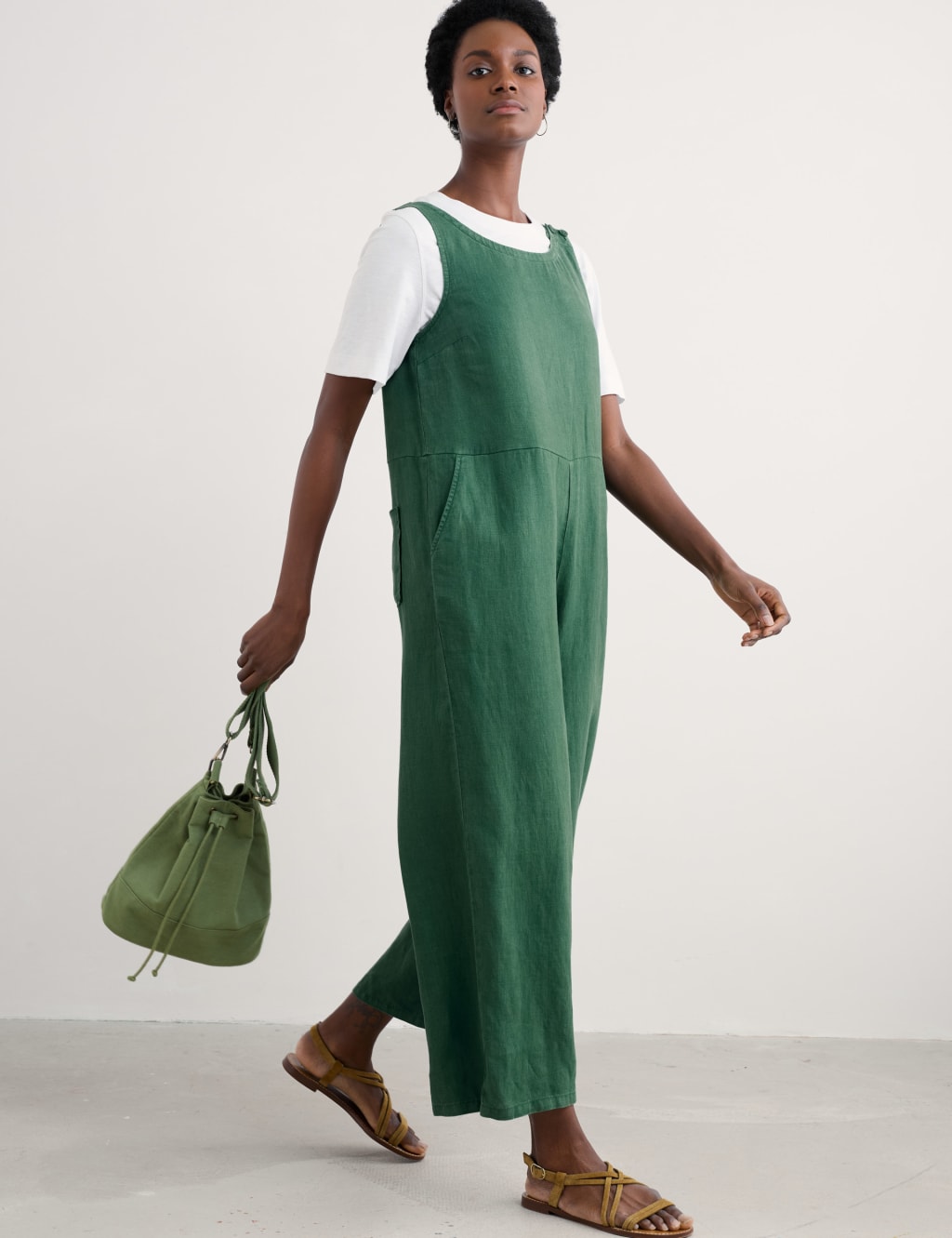 Pure Linen Sleeveless Jumpsuit 5 of 5