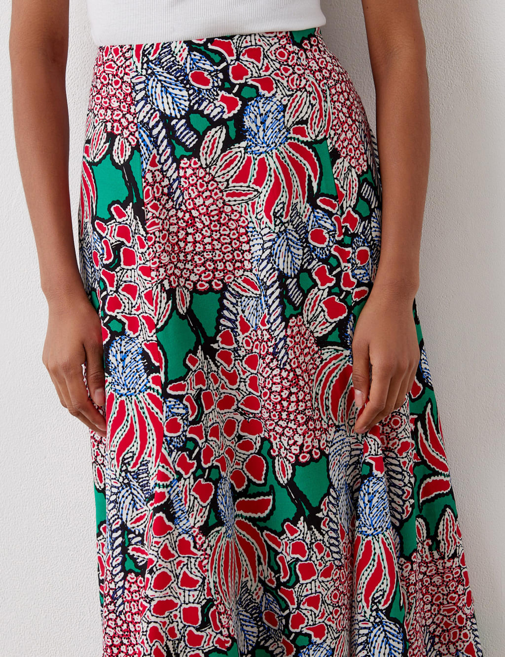Cheap red polka dot skirts top