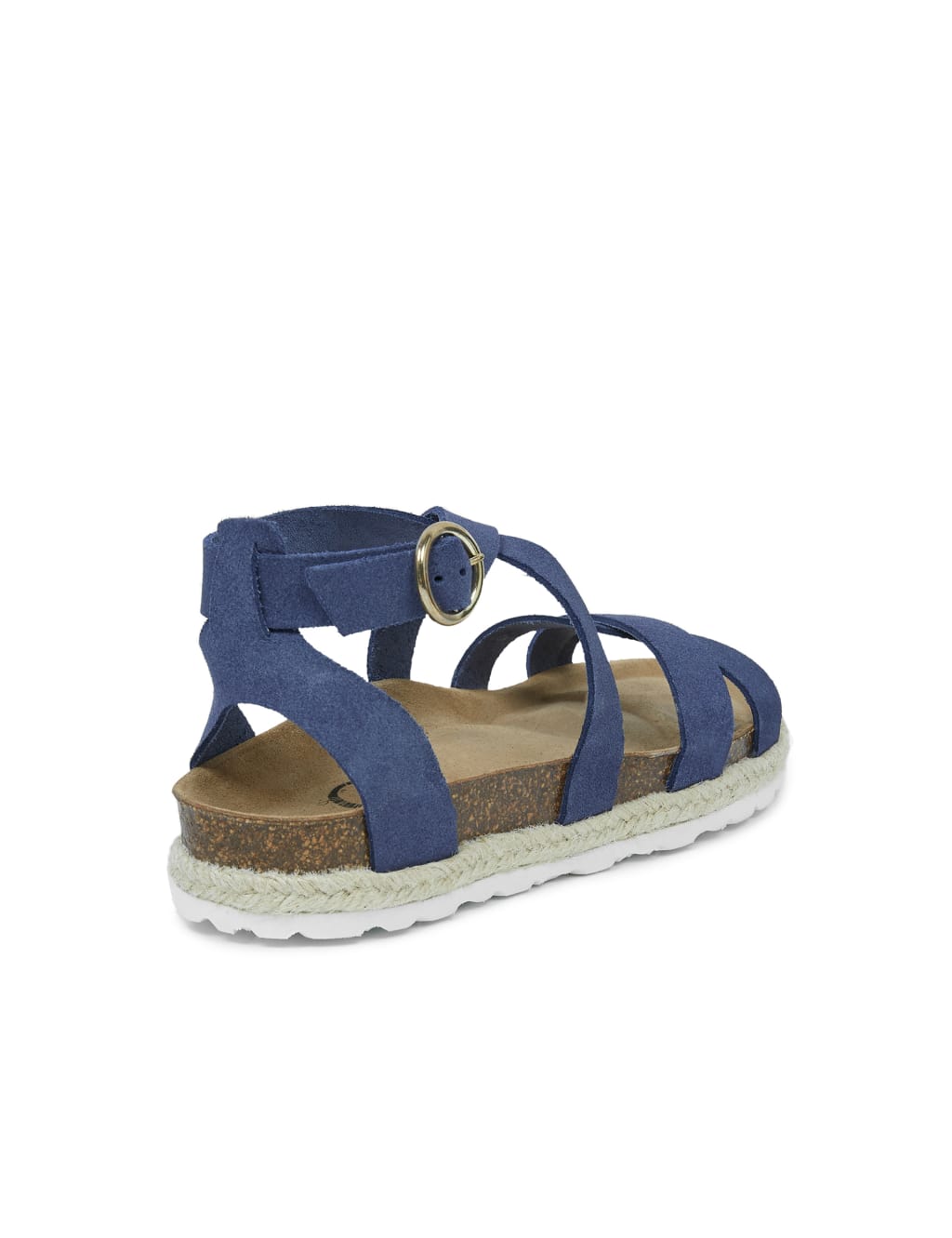 Suede Buckle Ankle Strap Flat Sandals 4 of 5