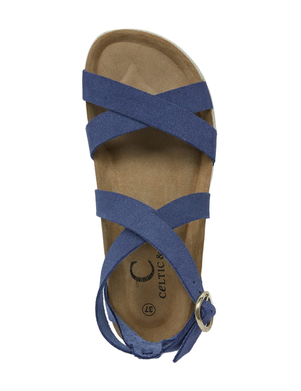 Suede Buckle Ankle Strap Flat Sandals 5 of 5