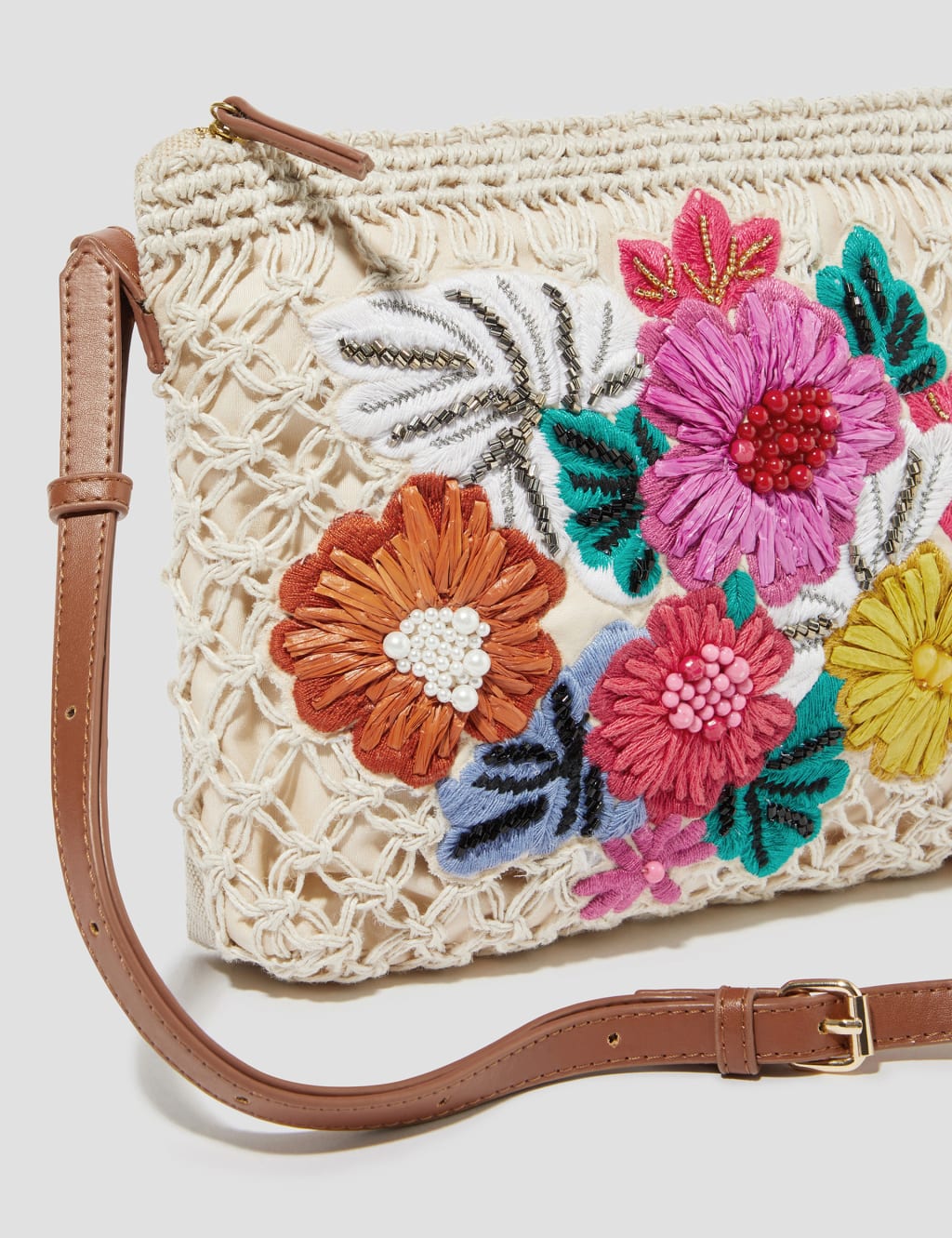Pure Cotton Crochet Cross Body Bag 2 of 4