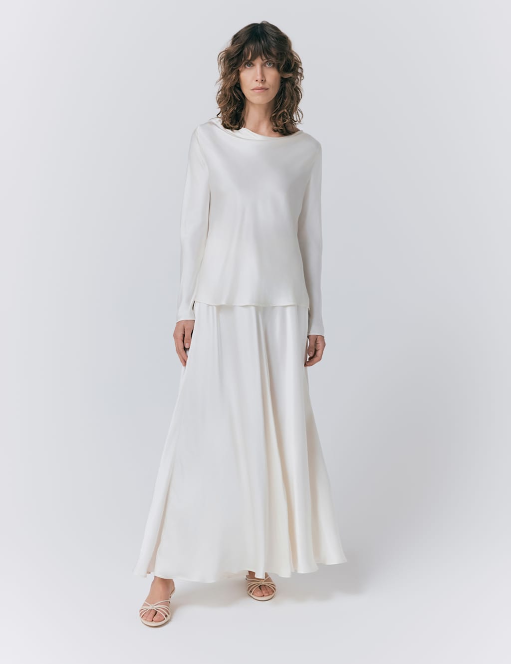 Satin Cowl Neck Blouse 4 of 4