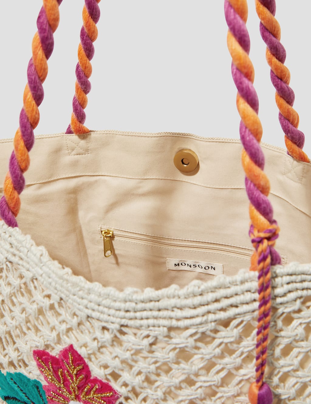 Pure Cotton Crochet Tote Bag 3 of 4