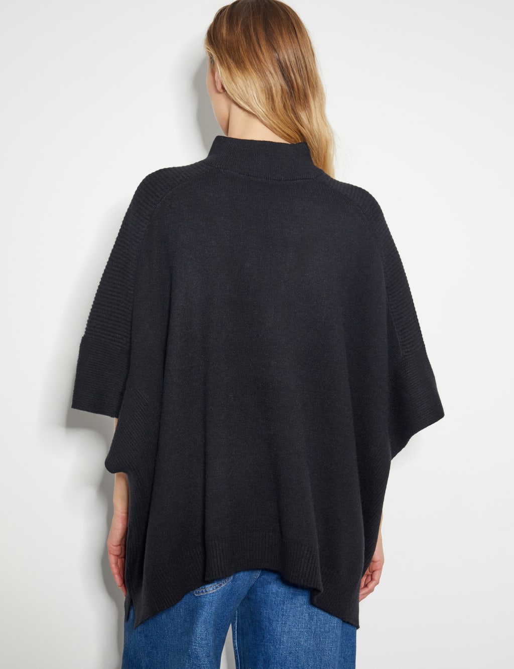 Knitted Half Zip Poncho 4 of 5
