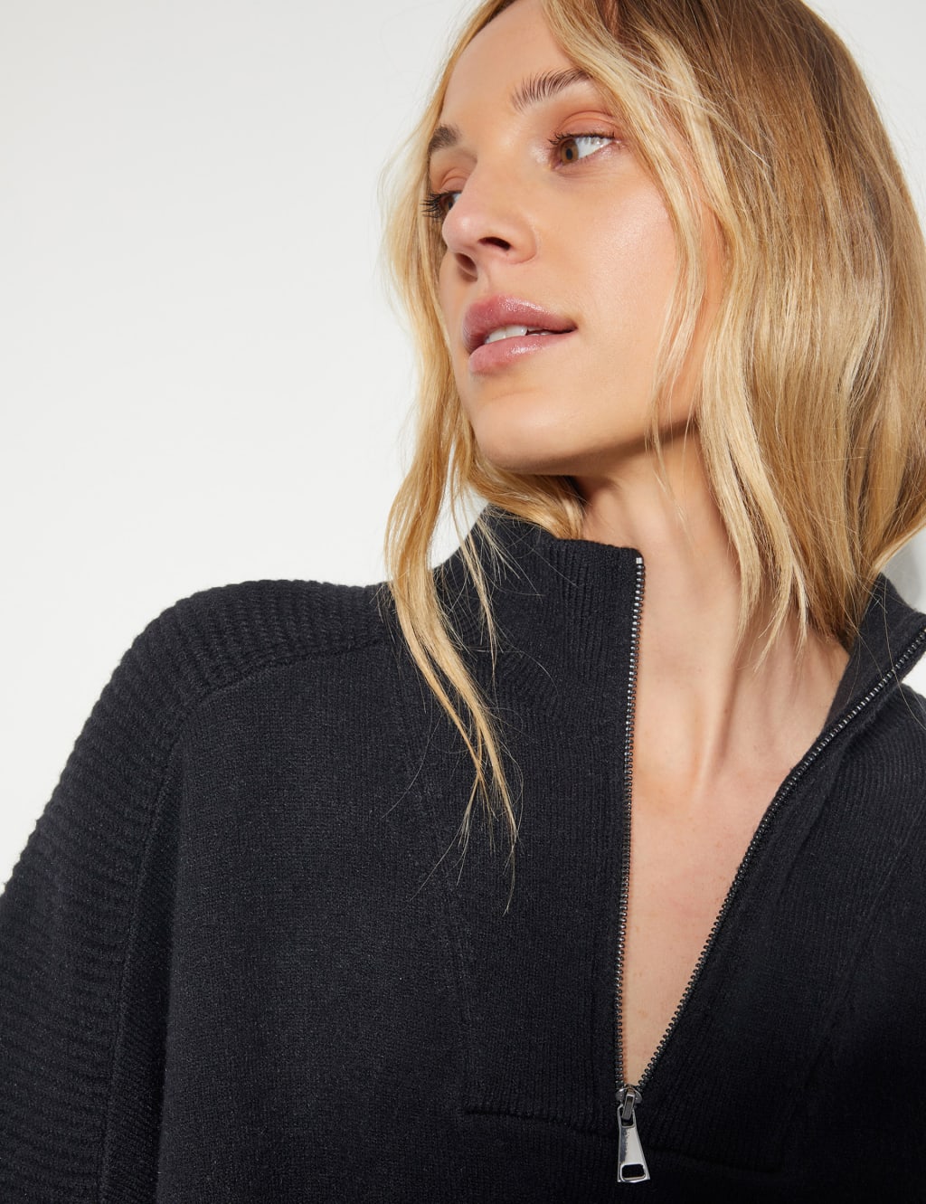 Knitted Half Zip Poncho 5 of 5