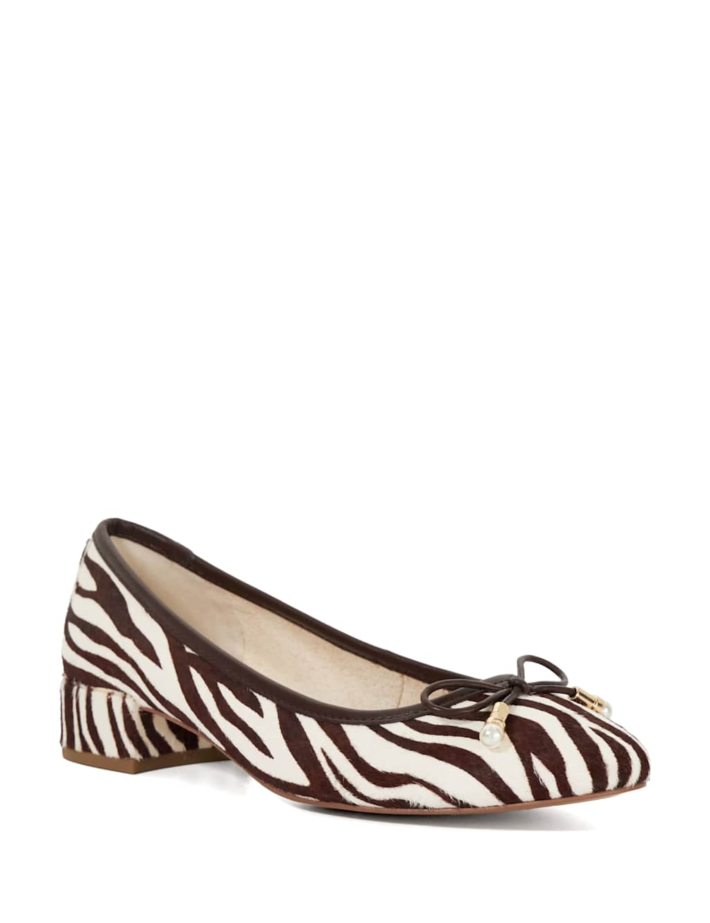 Leather Animal Print Ballet Pumps 2 of 5