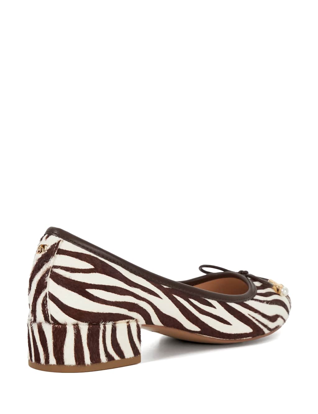 Leather Animal Print Ballet Pumps 3 of 5