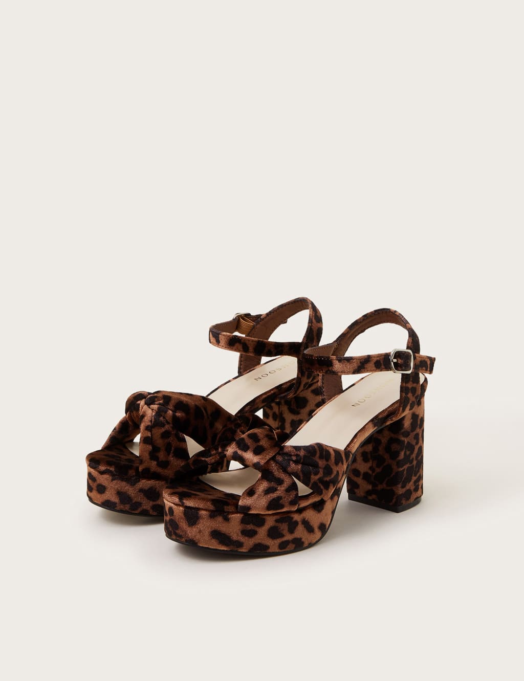 Printed block heel sandals shop