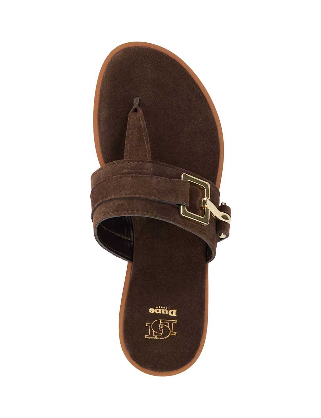 Suede Flat Toe Thong Sandals 2 of 5