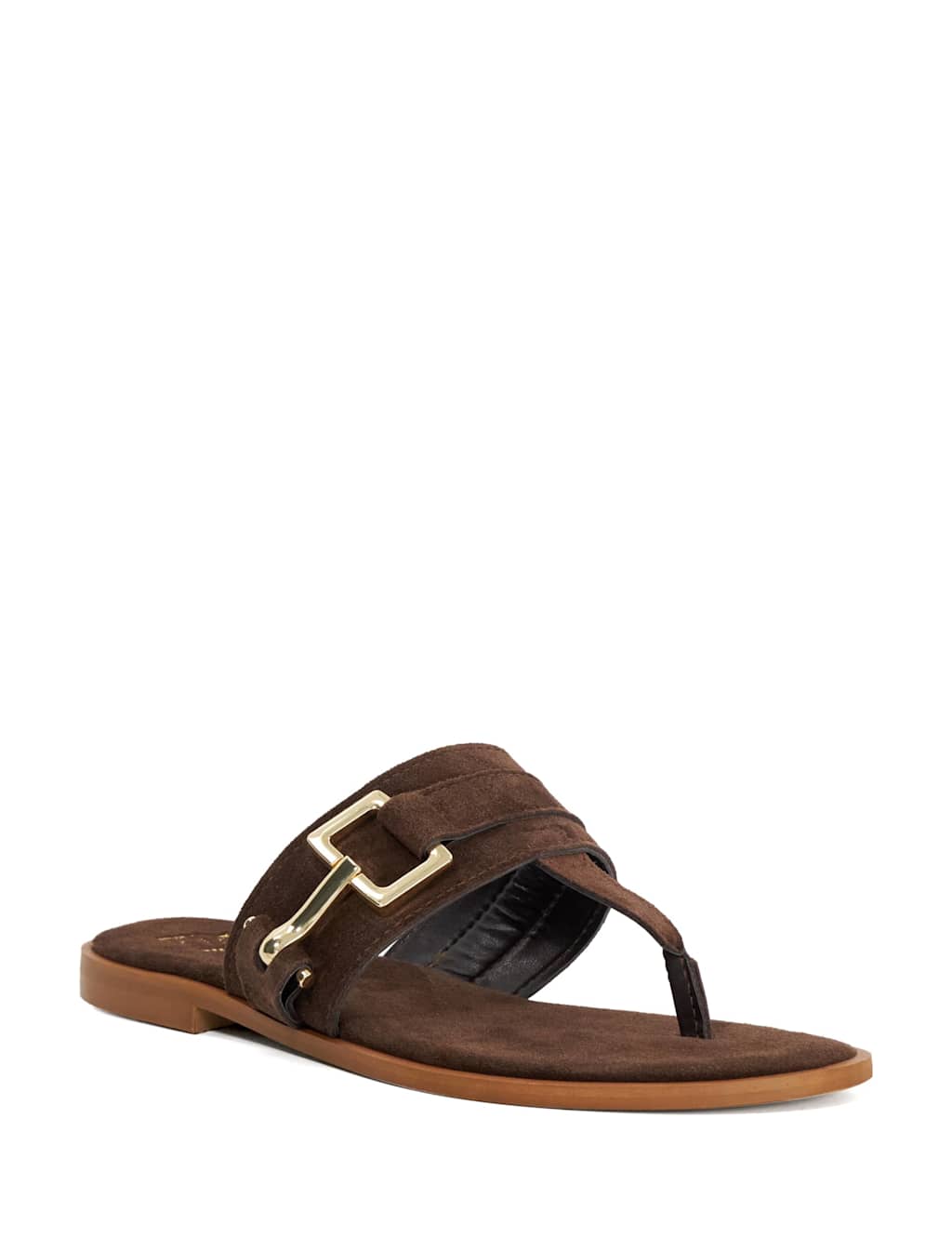 Suede Flat Toe Thong Sandals 3 of 5