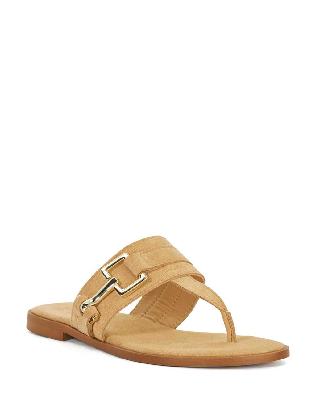 Suede Flat Toe Thong Sandals 3 of 5